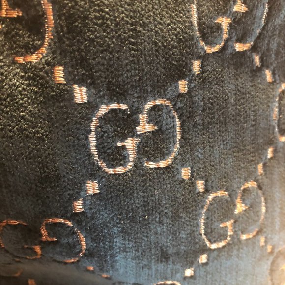 Gucci Ophidia GG Velvet Bucket Bag in Navy with Web NEW WITH DUSTBAG - Picture 5 of 15